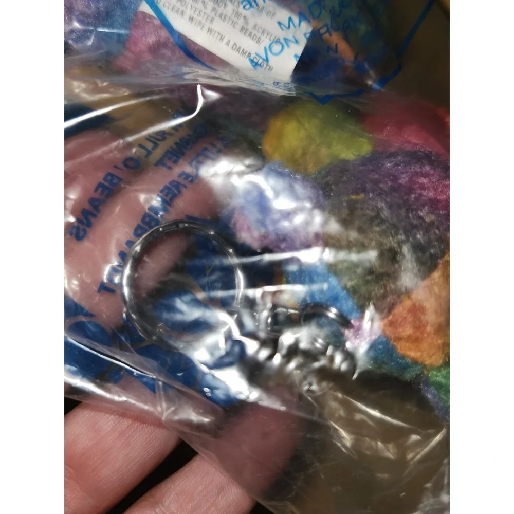 Avon Y2K‎ Tie Dye Teddy Millennium 2000 with Small Teddy Keychain Garn-NEW